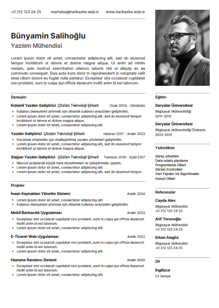 CV 4 - Professional Resume Template - Editable & Modern Design