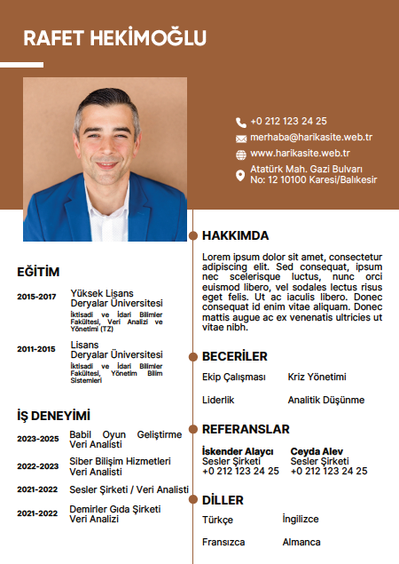 CV 19 - Professional Resume Template - Editable & Modern Design
